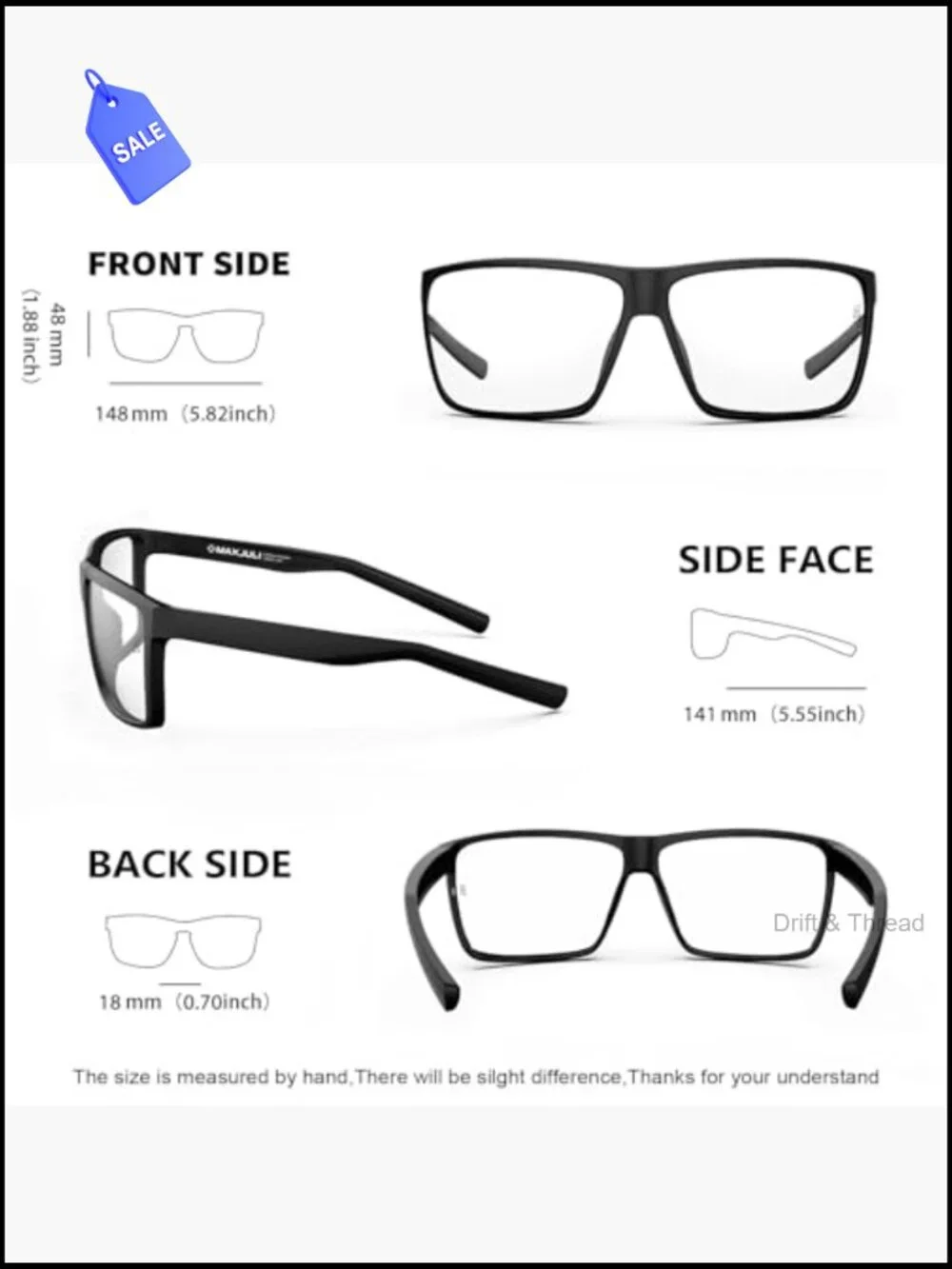 TR90 Ultralight Sunglasses UV400 Protection Wide Fit XL